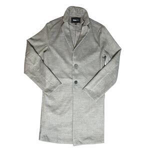 NOVA MEN Gray Long Overcoat Men's Size Medium